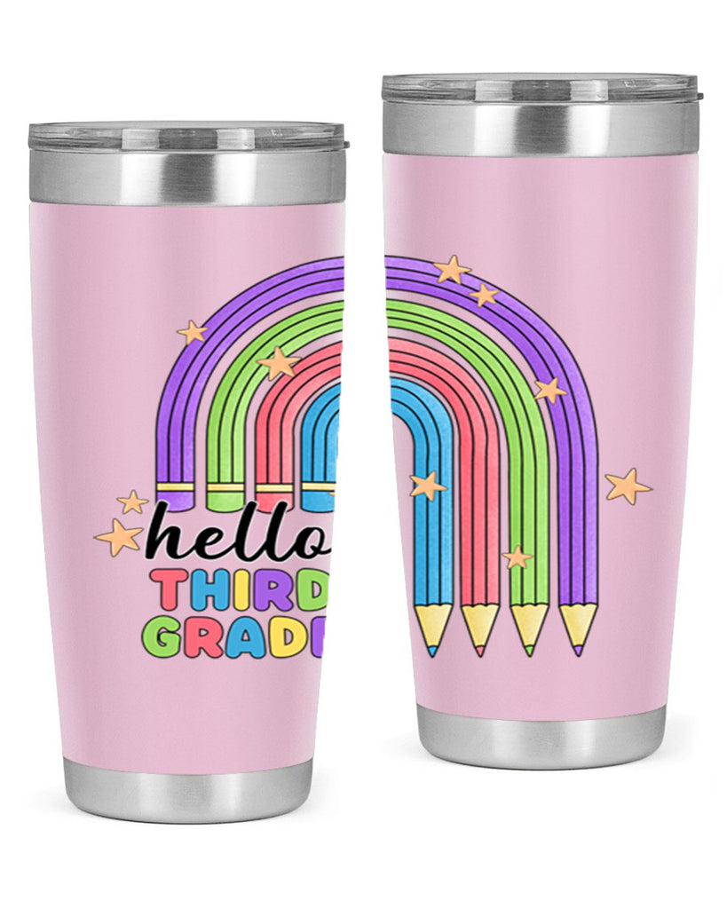 Hello 3rd Grade Pencil Rainbow 11#- 3rd grade- Tumbler