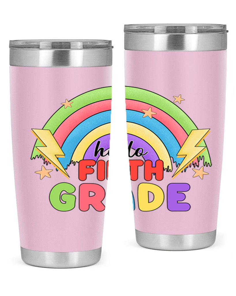 Hello 5th Grade Rainbow 14#- 5th grade- Tumbler