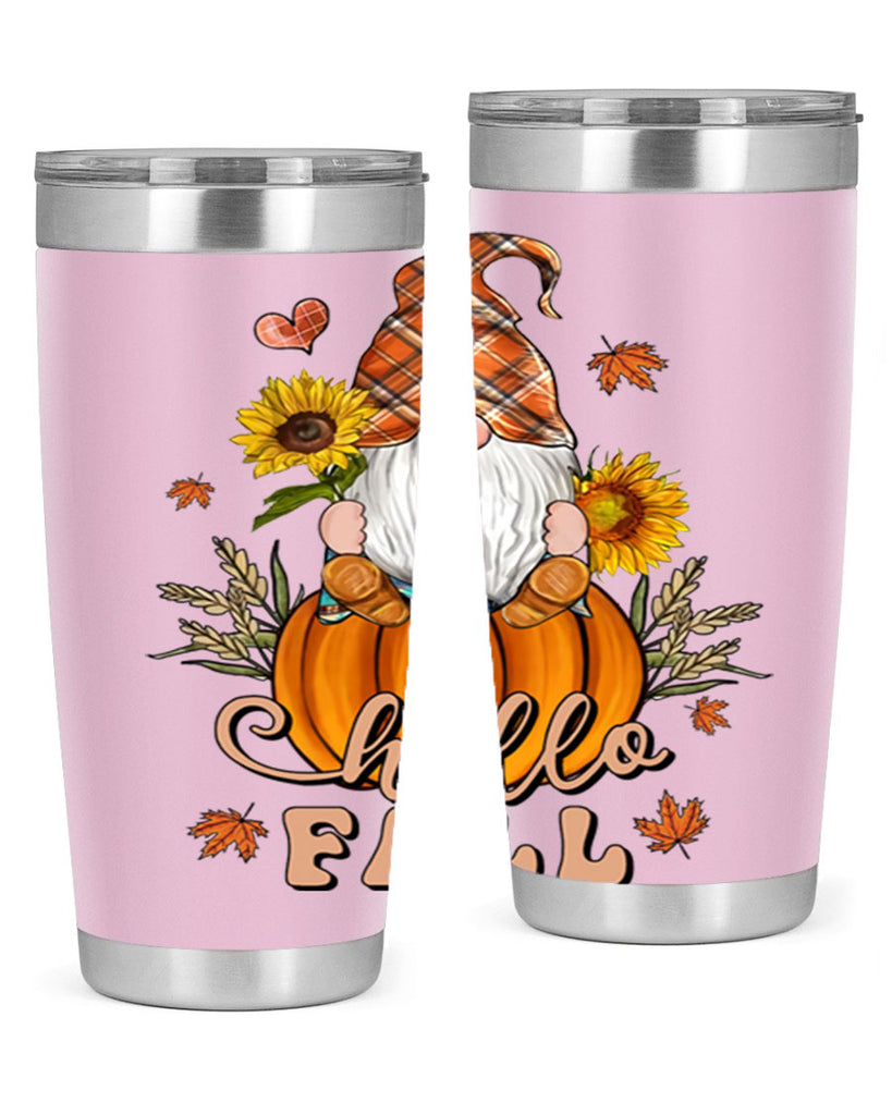 HelloFallAutumnGnome 298#- fall- Tumbler