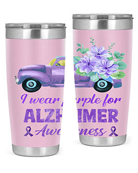 I Wear Purple For AlzheimerS Awareness 168#- alzheimers- Tumbler