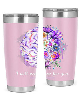 I Will Remember For You Brain Alzheimers Awareness 183#- alzheimers- Tumbler