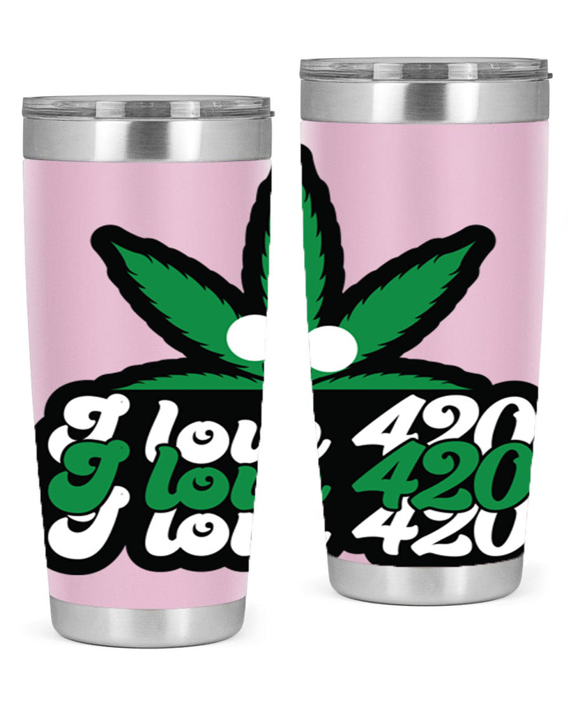 I love 420 123#- marijuana- Tumbler