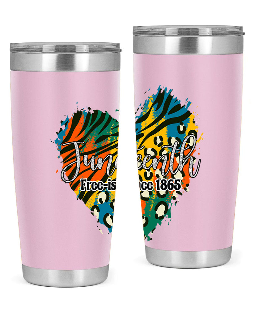 Juneteenth Freeish Since 1865 Heart Png 38#- Juneteenth- tumbler