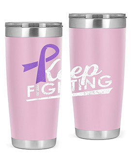 Keep Fighting Alzheimers Epilepsy Warrior Awareness Ribbon 189#- alzheimers- Tumbler