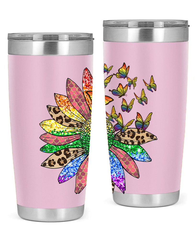 Lgbt Butterfly Sunflower  Png 52#- lgbt- Tumbler