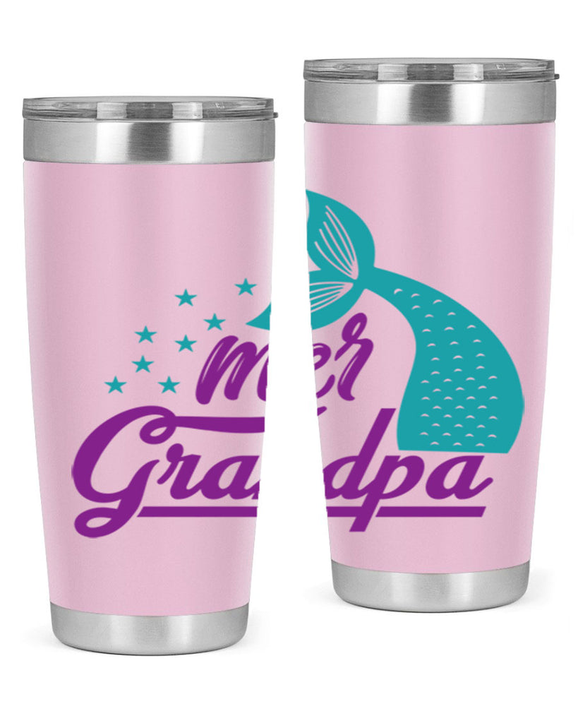 Mer Grandpa 329#- mermaid- Tumbler