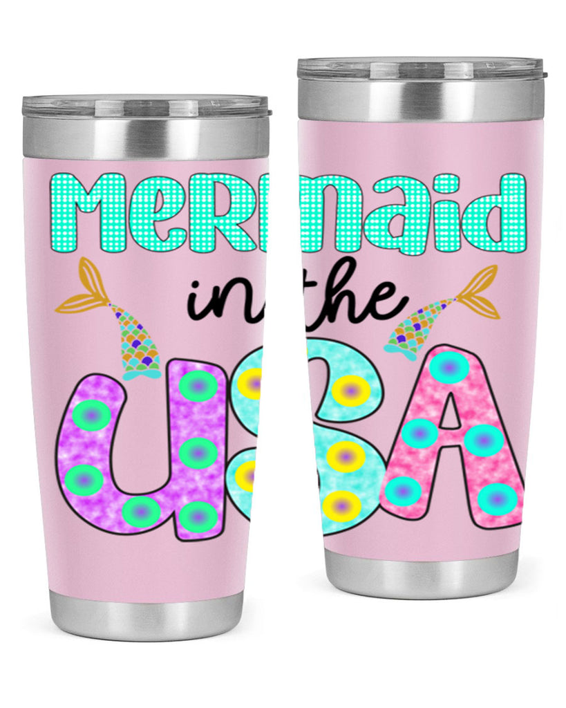 Mermaid In The Usa 421#- mermaid- Tumbler