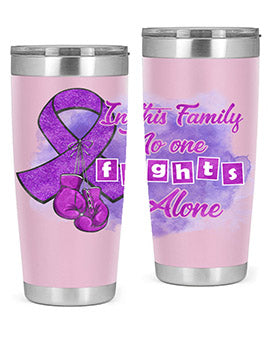 No One Figh Alone AlzheimerS Awareness 200#- alzheimers- Tumbler