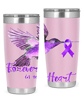 No One Figh Alone Ribbon Alzheimer 201#- alzheimers- Tumbler