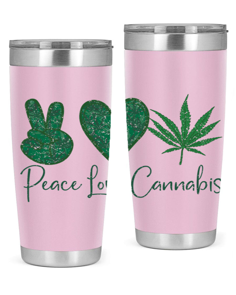 Peace Love Cannabis Sublimation 217#- marijuana- Tumbler