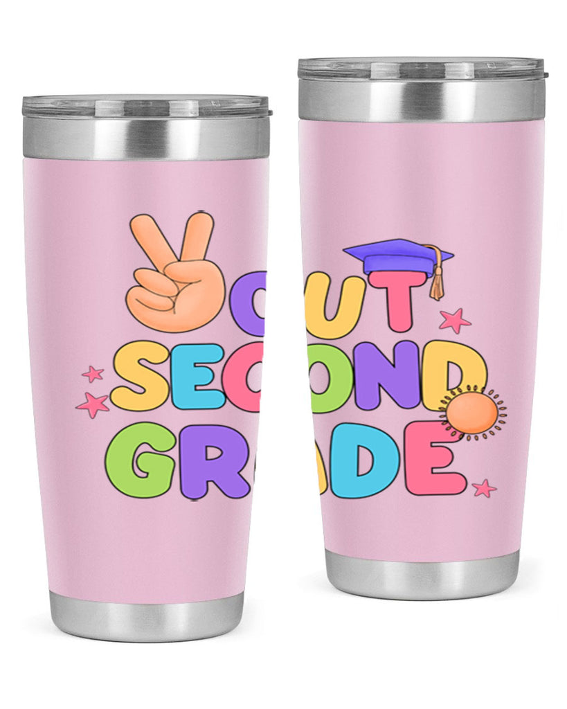 Peace Out 2nd Grade Peace 18#- second grade- Tumbler