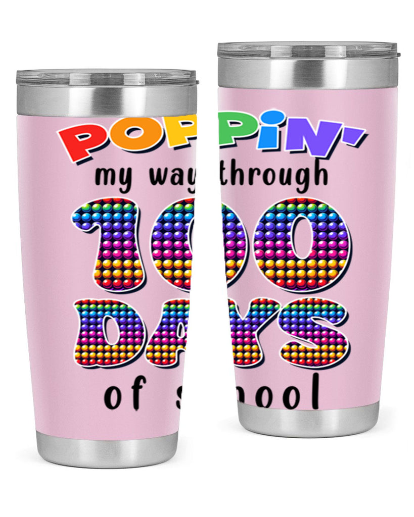 Poppin My Way Through 100 53#- 100 days of school- Tumbler