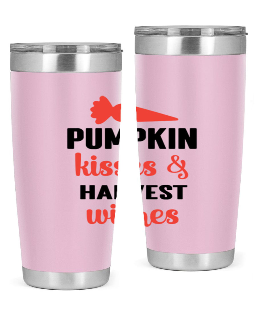 Pumpkin kisses harvest wishes 524#- fall- Tumbler