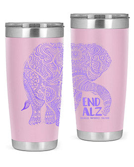 Purple Elephant Alzheimer Awareness 210#- alzheimers- Tumbler