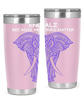 Purple Elephant Alzheimer Awareness 211#- alzheimers- Cotton Tank