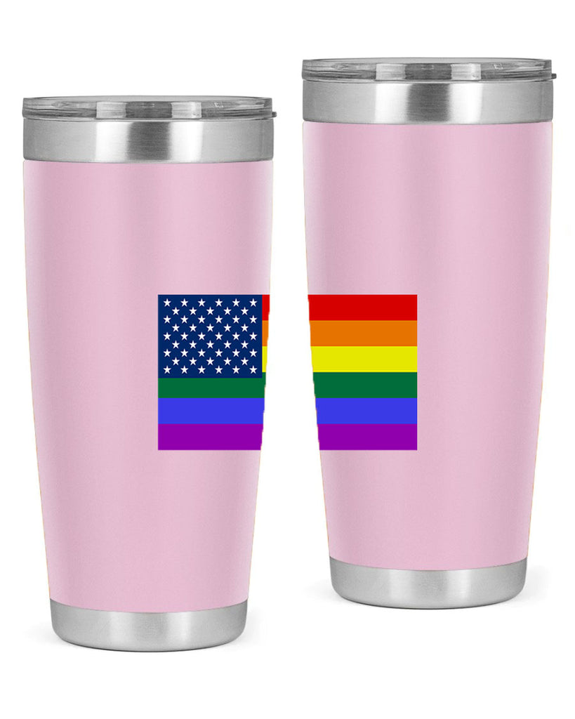 Rainbow american flag 11#- lgbt- Tumbler