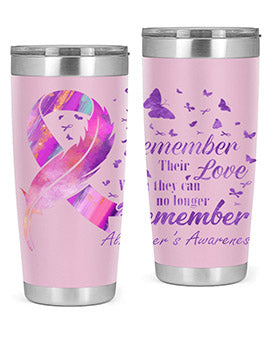 Remember heir Love Alzheimer Awareness 213#- alzheimers- Tumbler