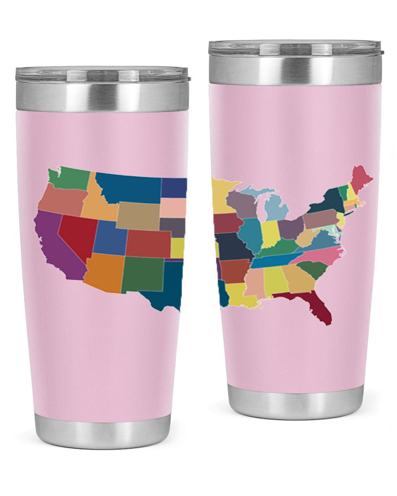 Separate Color Map Style 73#- Fourt Of July- Tumbler