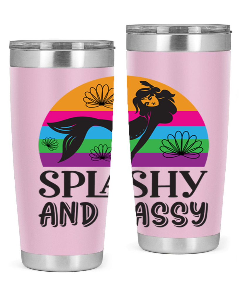 Splashy and sassy 623#- mermaid- Tumbler