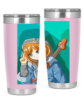 Swag and cute girl with a guitar 50#- anime- Tumbler