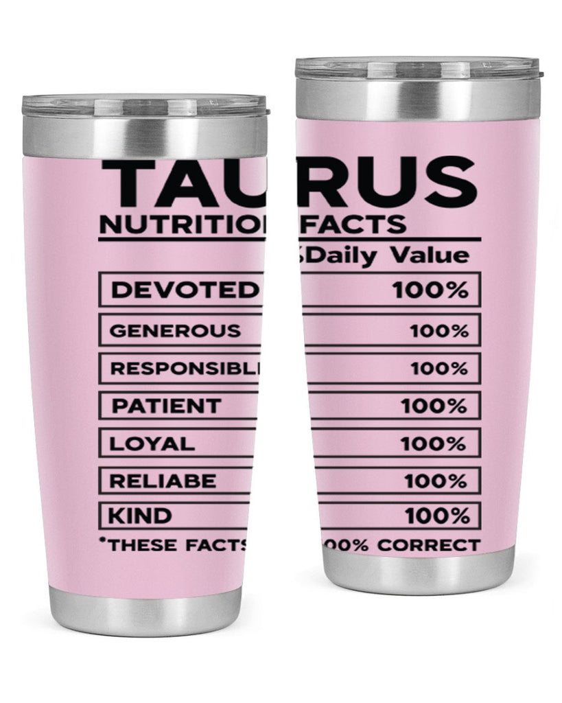 Taurus Nutrition Facts 490#- zodiac- Tumbler