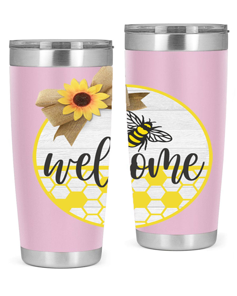 Welcome Bee and hive Mockup566#- spring- Tumbler