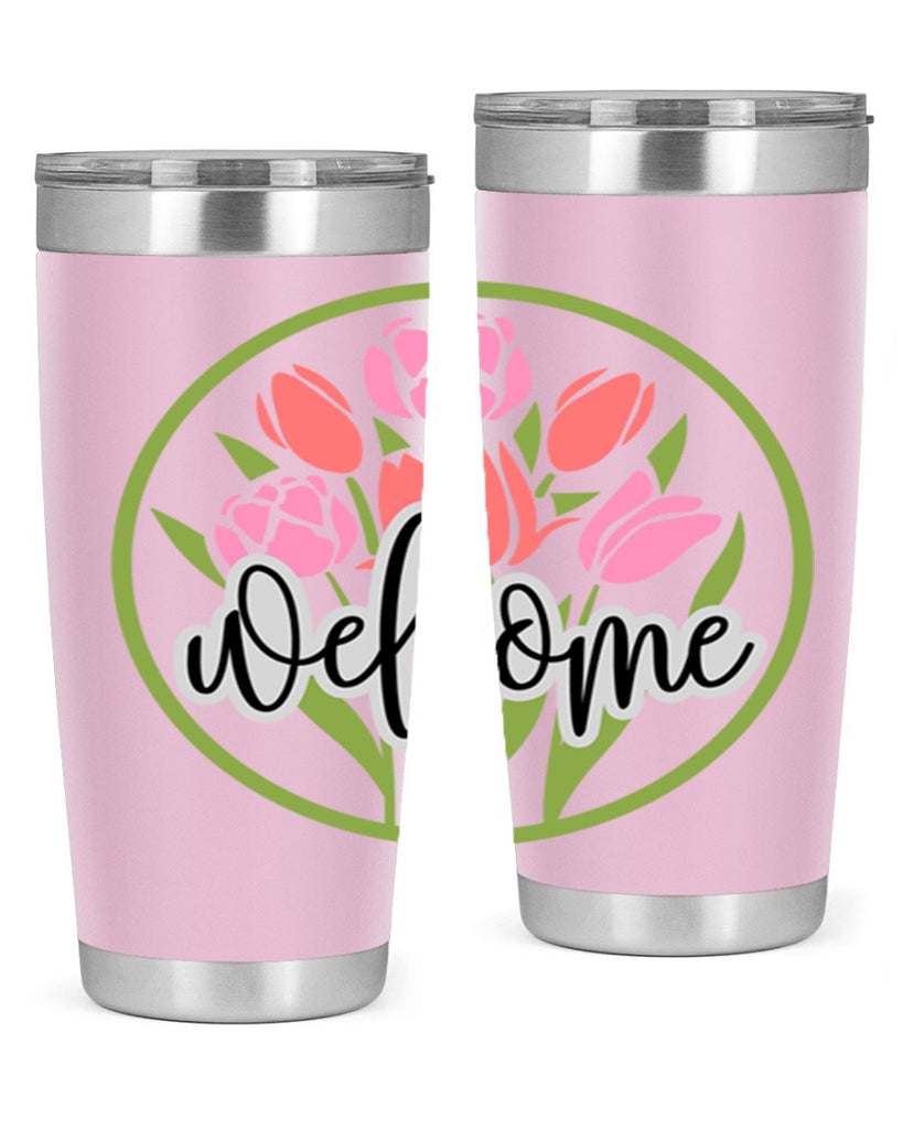 Welcome flowers bouquet571#- spring- Tumbler