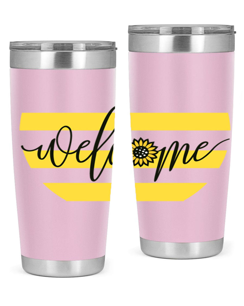 Welcome with sunflower592#- spring- Tumbler