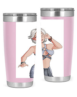 White hair girl wearing summer outfit 40#- anime- Tumbler