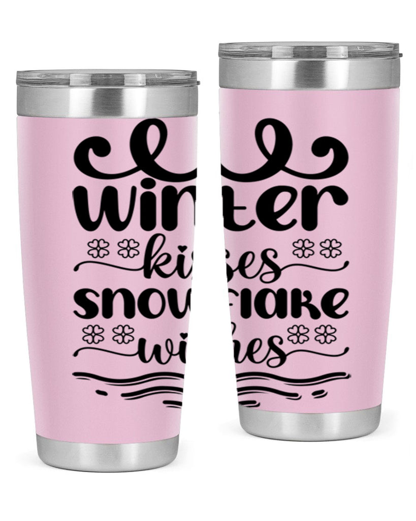 Winter Kisses Snowflake Wishes 562#- winter- Tumbler