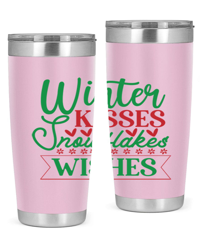 Winter Kisses Snowflakes Wishes 522#- winter- Tumbler