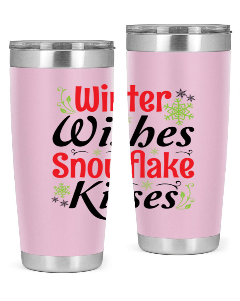 Winter Wishes Snowflake Kisses 568#- winter- Tumbler