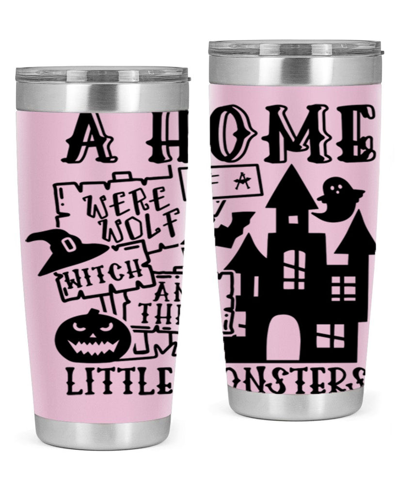 a home of a were wolf witch and their little monsters 96#- halloween- Tumbler