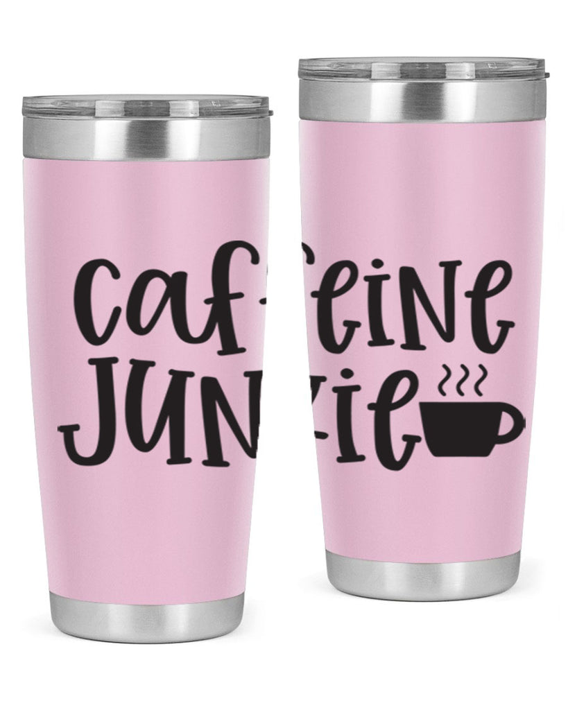 caffeine junkie 412#- mom- Tumbler