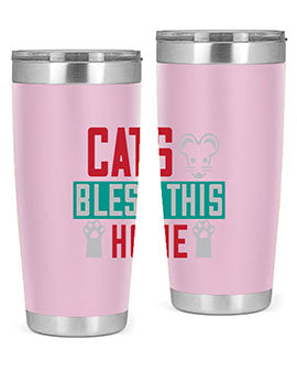 cats bless this home Style 36#- cat- Tumbler
