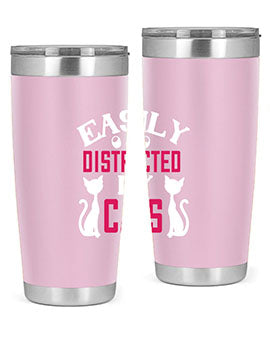 easily distracted by cats Style 46#- cat- Tumbler