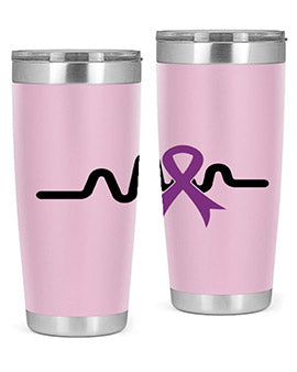 heartbeat with alzheimers cancer 155#- alzheimers- Tumbler