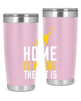 home is where the cat is Style 49#- cat- Tumbler