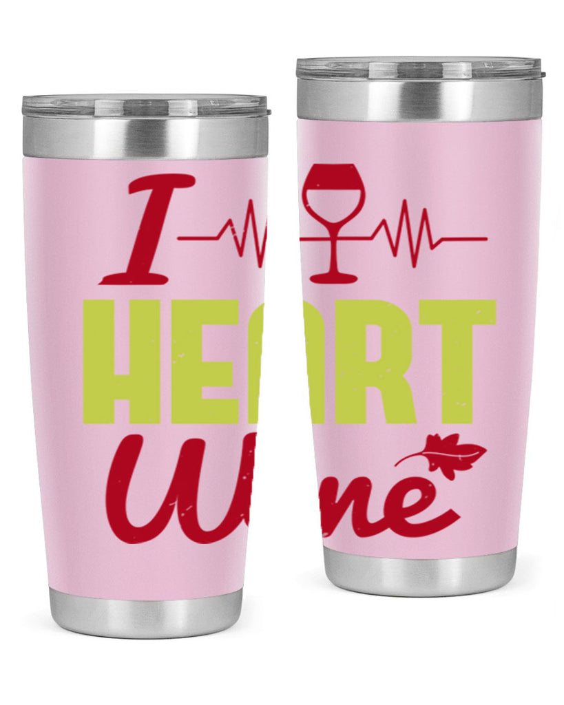 i heart wine 211#- wine- Tumbler