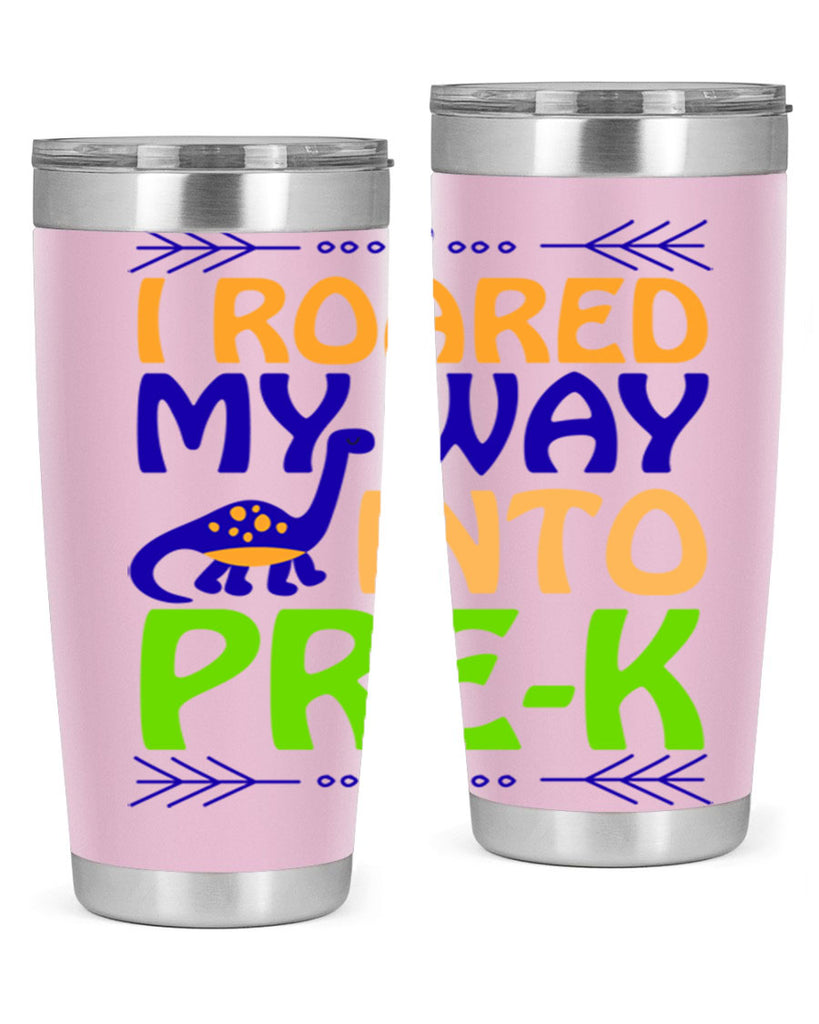 i roared my way into prek 20#- mardi gras- Tumbler