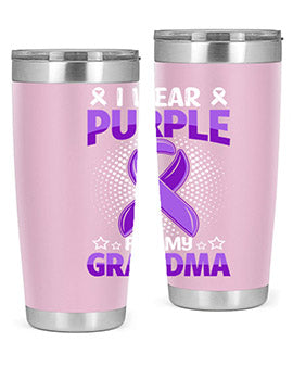 i wear purple for grandma 171#- alzheimers- Tumbler