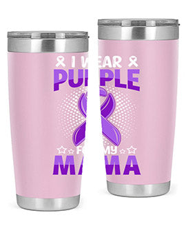 i wear purple for mama 173#- alzheimers- Tumbler