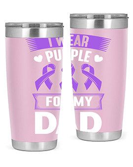 i wear purple for my 186#- alzheimers- Tumbler