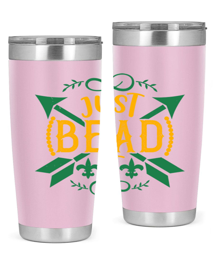 just bead it 56#- mardi gras- Tumbler