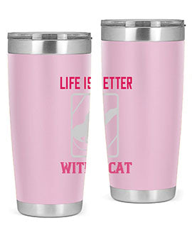 life is better with a cat Style 63#- cat- Tumbler