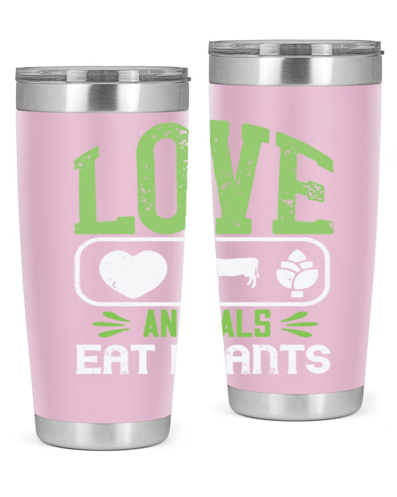 love animals eat plants 33#- vegan- Tumbler