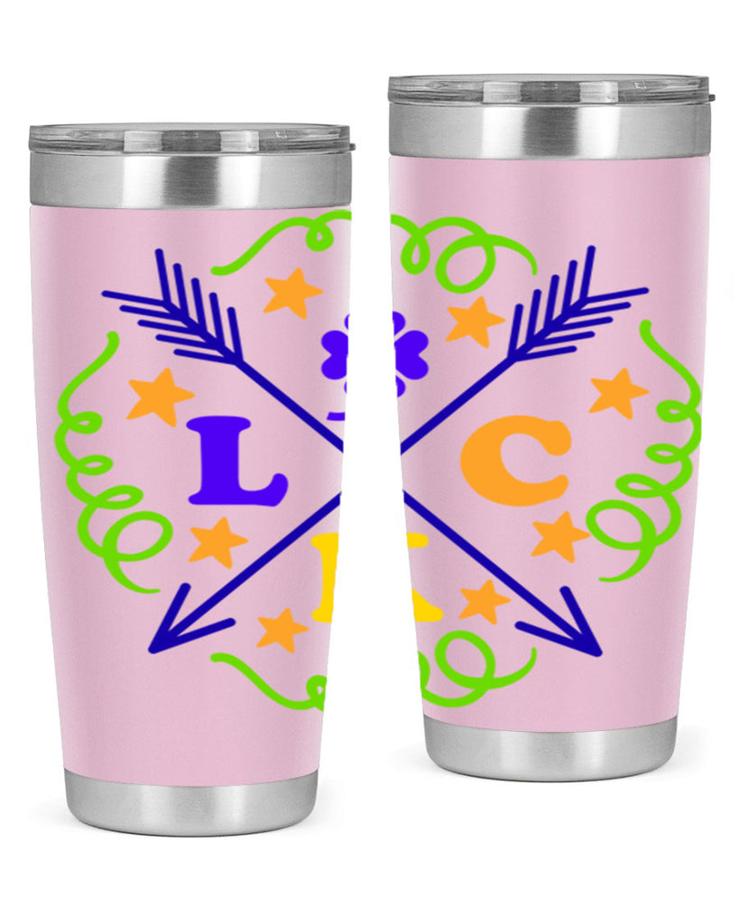 luck 16#- mardi gras- Tumbler