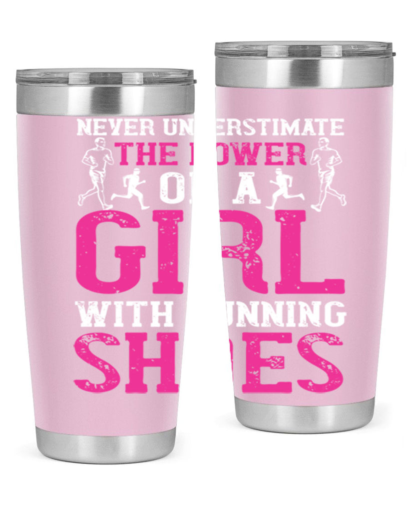 never understimate the power of a girl with running shoes 29#- running- Tumbler