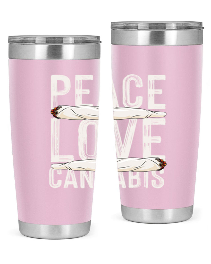 peace love cannabis 216#- marijuana- Tumbler