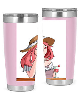 pretty woman with fresh juice in summer 37#- anime- Tumbler